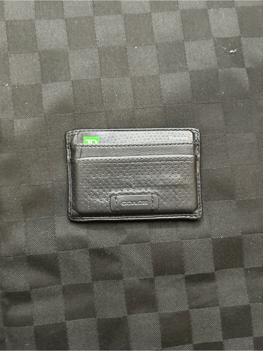 Coach men’s black card holder